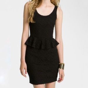 Anthropologie Pins & Needles lace peplum sleeveless dress